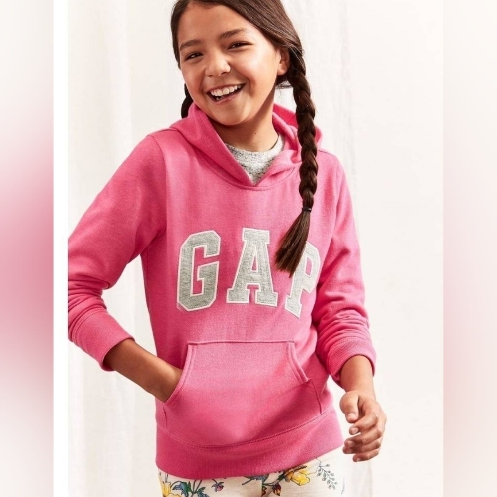 NWT! GAP, V-Fall Logo Pullover Hoodie, Pink Jubilee, Size Large , NEW!